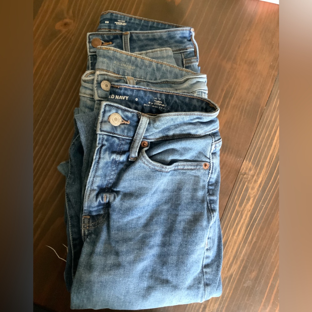 Lot of 3 Old Navy Blue Women's Jeans